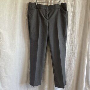 Womens Size 14 Worthington Dress Pants Pinstripe Modern Fit Gray Flat Front‎